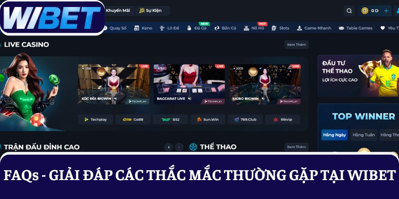 FAQs - Giải đáp một số thắc mắc về WIBET